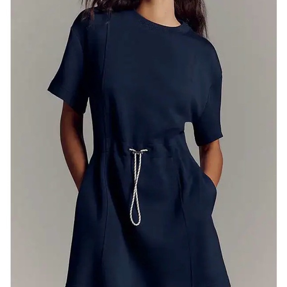 VARLEY MAPLE SHORT-SLEEVE MINI DRESS navy medium Large - Picture 2 of 16